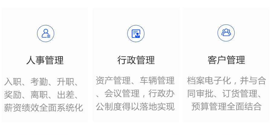 人事管理、行政管理、客户管理